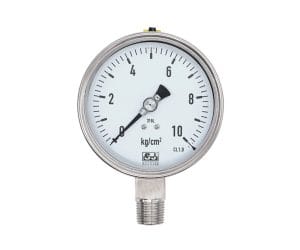 SJ Gauge stainless steel pressure gauge with laser-welded case