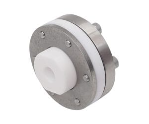 SJ Gauge threaded diaphragm seal with metal upper and plastic lower housing
