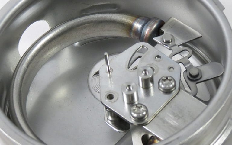 Internal mechanism of a mechanical pressure gauge
