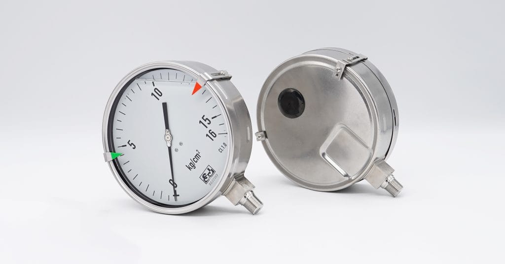 6-inch dial with set pointer for easy range control