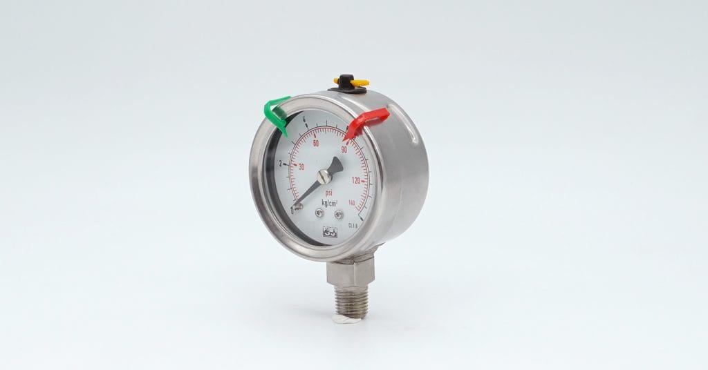Adjustable limit pointer for easy pressure monitoring