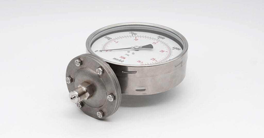 Threaded bolt type diaphragm gauge for heavy-duty use
