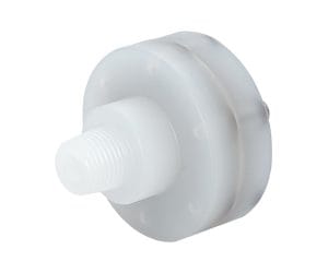 SJ Gauge corrosion-resistant plastic diaphragm seal with threaded connection