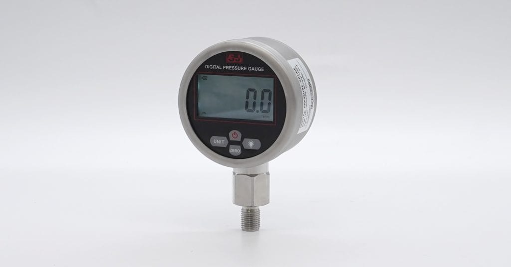 Digital pressure gauge backlit LCD with five-digit