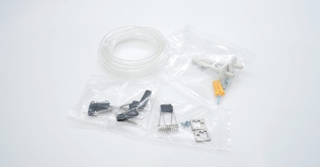 Complete kit with tubing and tips for easy setup