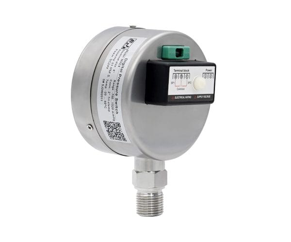 SJ Gauge digital pressure gauge with electronic switching contact