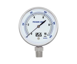 SJ Gauge low-pressure gauge for gaseous and liquid process media