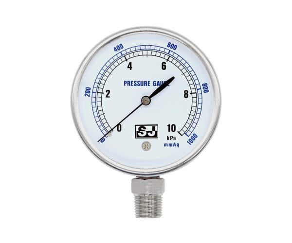 SJ Gauge low-pressure gauge for gaseous and liquid process media