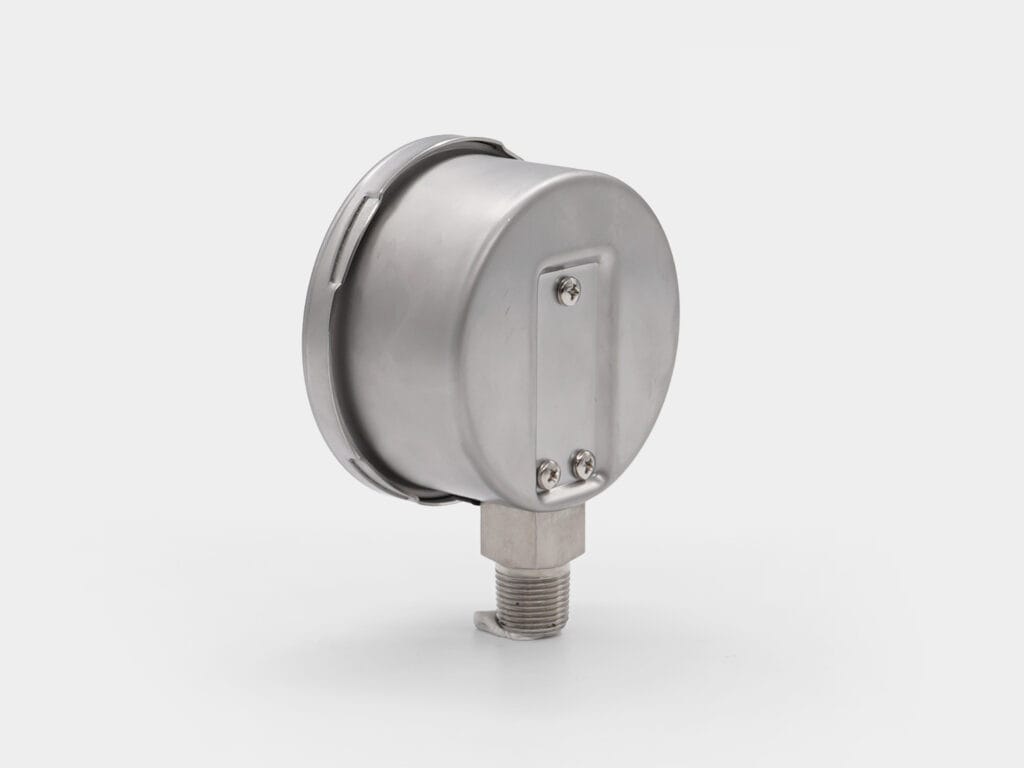 3-inch capsule micro-pressure gauge with back mount