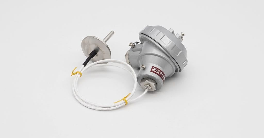 Resistance temperature detectors with tri-clamp and PTFE temperature lead wire