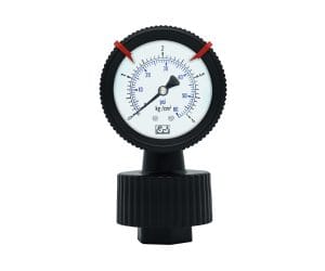 SJ Gauge integrated polypropylene diaphragm seal with threaded connection