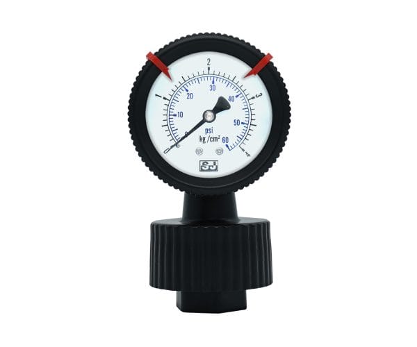 SJ Gauge integrated polypropylene diaphragm seal with threaded connection