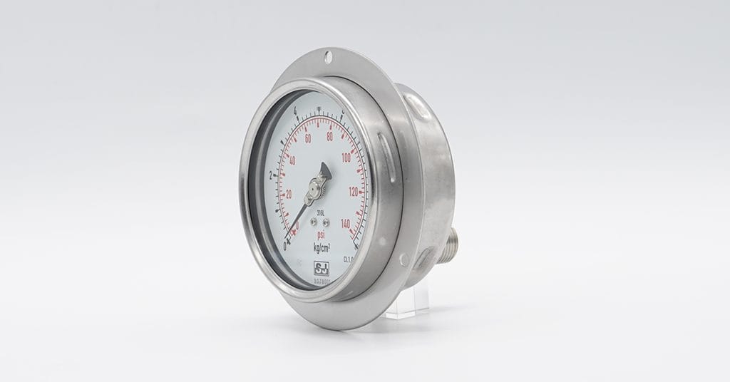Full SS lower mount flange gauge for anti-corrosion