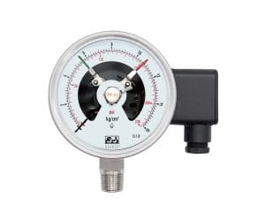 SJ Gauge European-style warning contact pressure gauge