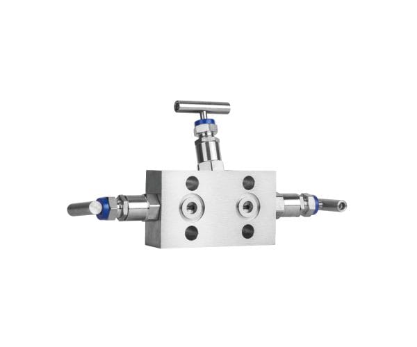 SJ Gauge MSFZ30 three-valve manifold for pressure gauge installation