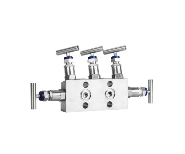 SJ Gauge MSFZ50 five-valve manifold for pressure instrumentation