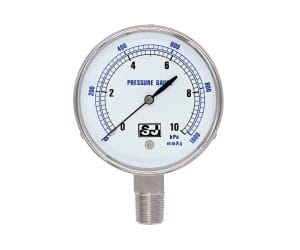 SJ Gauge low-pressure pressure gauge with iron case