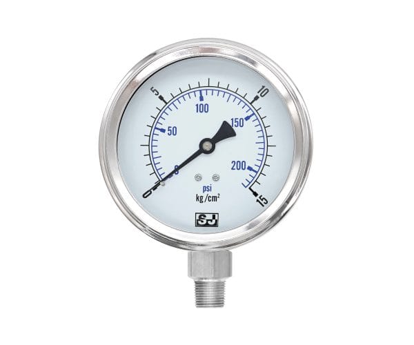 SJ Gauge pressure gauge with stainless steel case