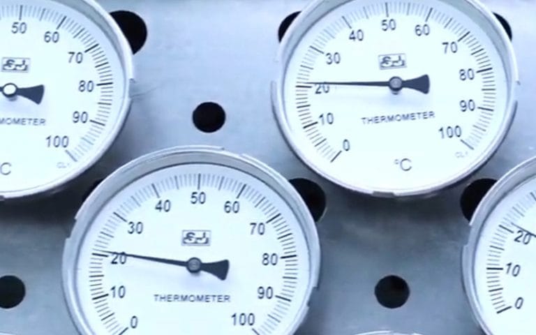 Assortment of industrial dial thermometers