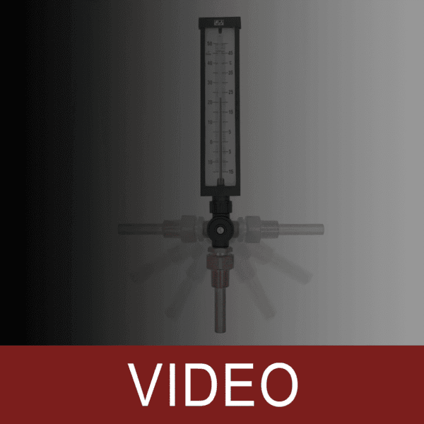 Industrial 9" Thermometer with Rotatable Casing