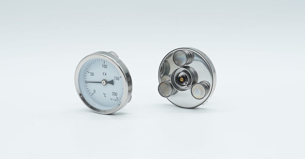 2.5 inches Bimetallic thermometer with magnetic surface