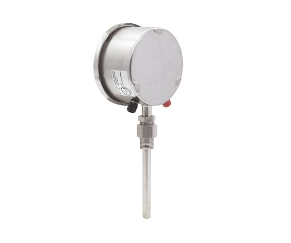 SJ Gauge gas-actuated temperature gauge with alarm contact