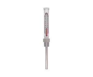 SJ Gauge industrial glass tube thermometer with protective housing