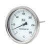 SJ Gauge large industrial thermometer with back-entry stem connection