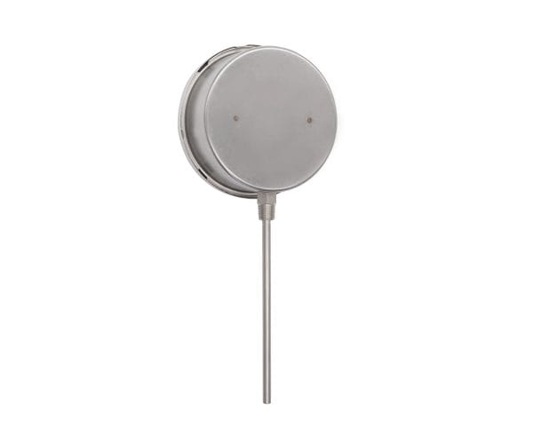 SJ Gauge large bimetal thermometer with bottom mount connection