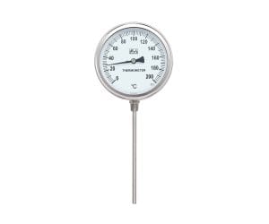 SJ Gauge large industrial thermometer with bottom stem connection