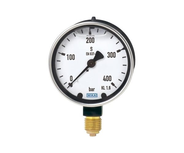 WIKA 213.40 liquid-filled industrial pressure gauge