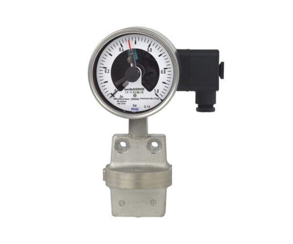 WIKA DPGS43 differential pressure gauge with switch contacts