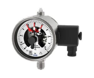 WIKA PGS23 pressure gauge with electrical switch contacts