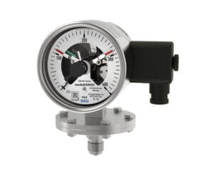 WIKA PGS43 diaphragm pressure gauge with switch contacts