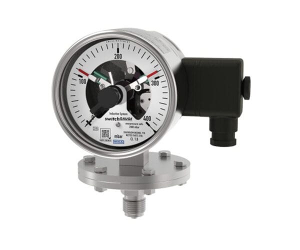 WIKA PGS43 diaphragm pressure gauge with switch contacts