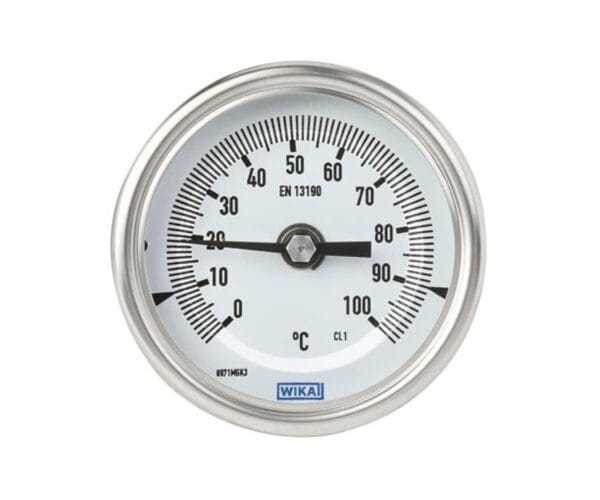 WIKA TG54 bimetal thermometer dimension and measurement diagram