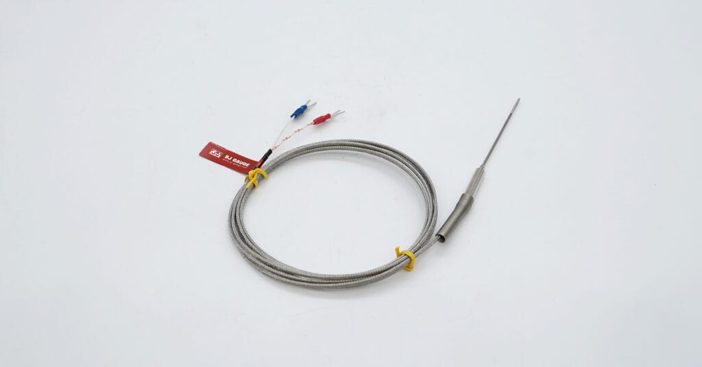 This SUS braided thermocouple features wear-resistant shielding and high interference resistance for industrial use.