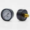 PRI black steel case pressure gauge – front and rear product views