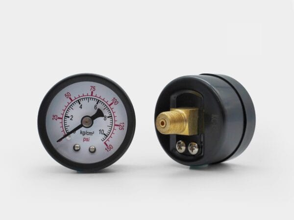 PRI compact pressure gauge – front and rear product views