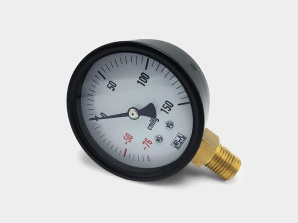 PRI general industrial pressure and vacuum gauge – angled product view