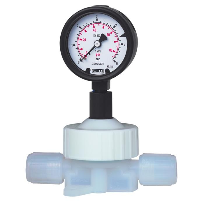 WIKA HYDRA-Gauge (HG) HYDRA ultra high purity pressure gauge for liquid chemicals
