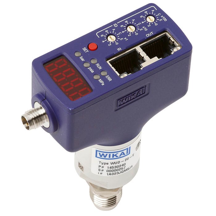 WIKA WUD-20-E, WUD-25-E, WUD-26-E Ultra high purity pressure transducer with display and EtherCAT